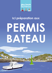 Affichette ici permis bateau